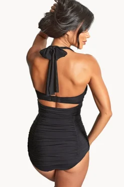 One Pieces|Panache Tulle Marilyn F Cup Twist Bandeau One Piece BLACK