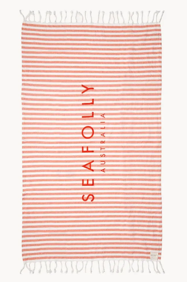 Beach Bags|Bags|Seafolly Turkish Towel & Net Bag Set Mandarin