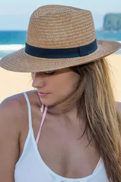 Headwear|Headwear|Rigon Unisex Apache Adjustable Braided Fedora Caramel