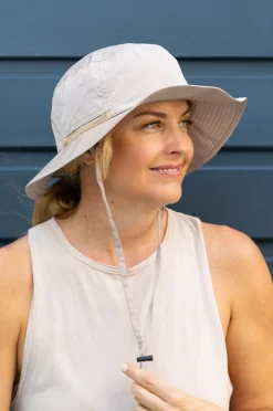 Headwear|Headwear|Sundaise Unisex Eco Wet Toggle Hat Beige