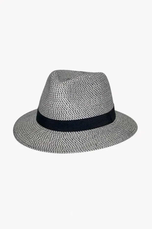 Headwear|Headwear|Rigon Unisex Lionel Adjustable Trilby Hat White/black