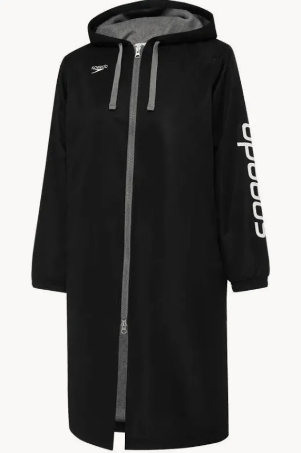 Towel Robes & Ponchos|Towel Robes & Ponchos|Speedo Unisex Logo Deck Coat Black