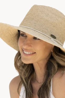 Headwear|Headwear|Sundaise Unisex Raffia Panama Hat Natural