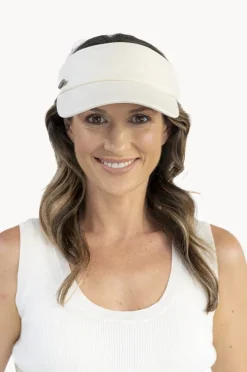 Headwear|Headwear|Sundaise Unisex Washed Visor Ivory