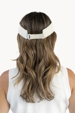 Headwear|Headwear|Sundaise Unisex Washed Visor Ivory