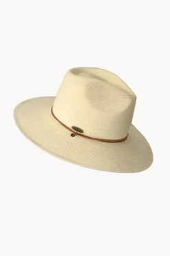 Headwear|Headwear|Sundaise Unisex Wide Brim Panama Hat Ivory