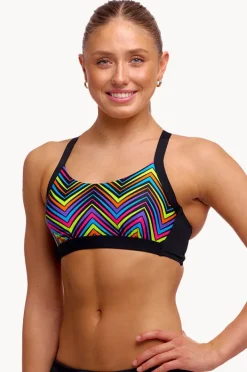 Bikini Tops|Funkita Up Down DD/E Cup Hold Steady Crop Black/multi
