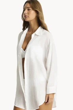 Overswim|Sea Level Vacay Cruise Shirt White