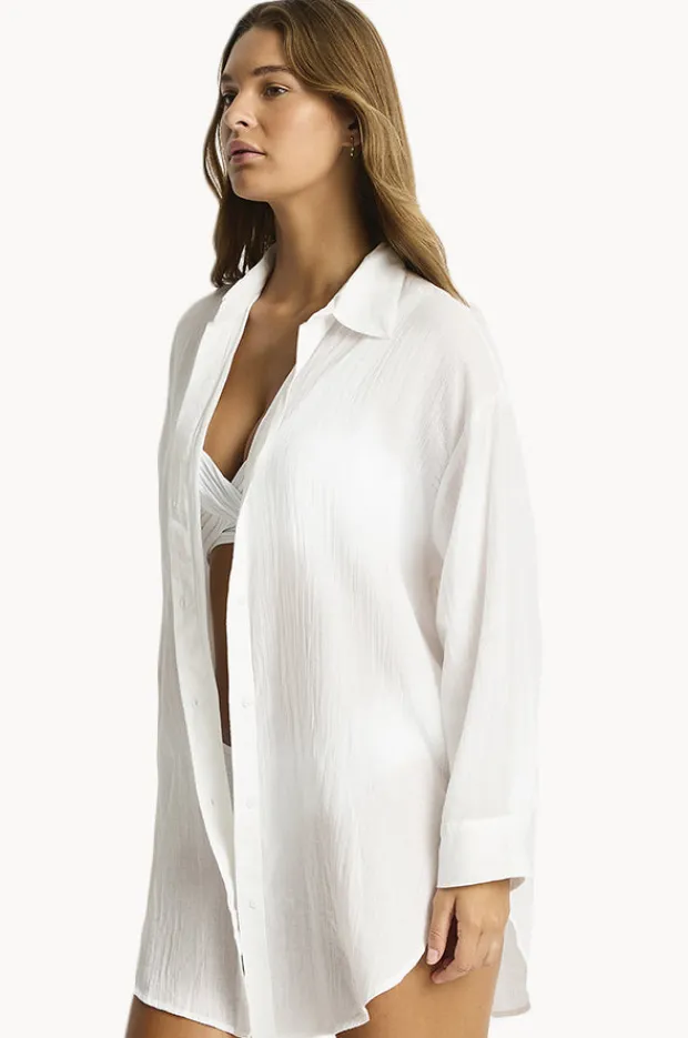 Overswim|Sea Level Vacay Cruise Shirt White