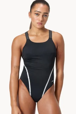 One Pieces|Speedo Vanquisher Movement Back One Piece Black/Silver