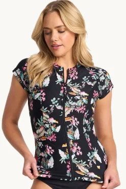 Rashies & Sunsuits|Sunseeker Viola Short Sleeve Suntop Black