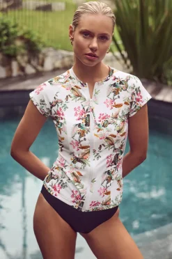 Rashies & Sunsuits|Sunseeker Viola Short Sleeve Suntop White