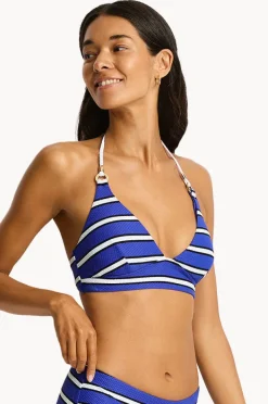 Bikini Tops|Sea Level Voyage Longline Halter Amalfi