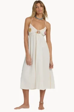 Dresses|Billabong Wave Haze Midi Dress Salt Crystal