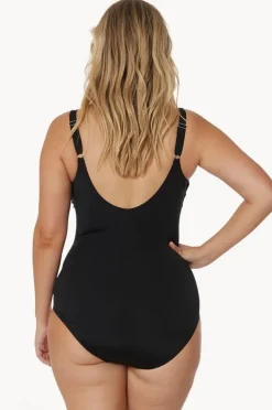 One Pieces|Poolproof Wave Spliced DD/E Cup One Piece BLACK