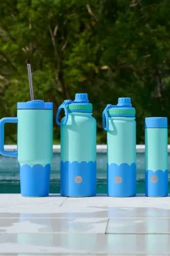 Drinkware|Drinkware|Annabel Trends Wave Stainless Smoothie Cup 500ml Blue/aqua