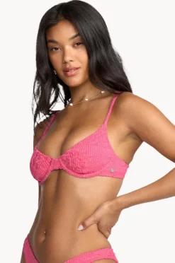Bikini Tops|Billabong We're Wild Demi Underwire Bra Pink