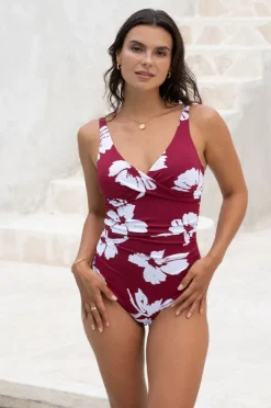 One Pieces|Nip Tuck Whispering Allure Louise One Piece Maroon