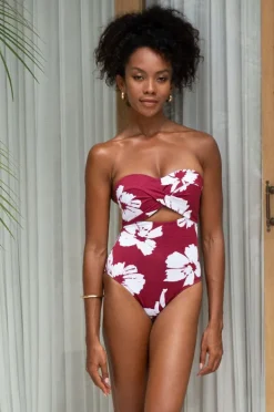 One Pieces|Nip Tuck Whispering Allure Luka One Piece Maroon