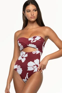 One Pieces|Nip Tuck Whispering Allure Luka One Piece Maroon