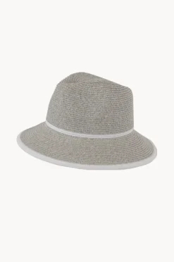 Headwear|Sundaise White Band Down Brim Hat White/Grey
