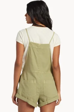 Playsuits|Billabong Wild Pursuit Overalls Avocado