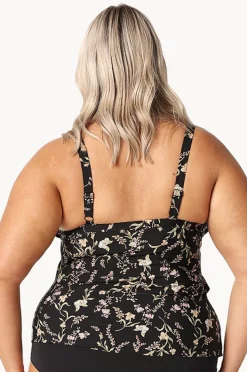 Tankini Tops|Capriosca Tiered Frill Tankini Separate Wildflowers