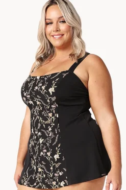 One Pieces|Capriosca Wide Strap Swim Dress Wildflowers