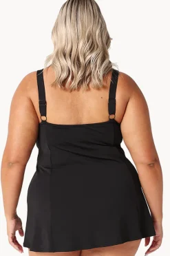 One Pieces|Capriosca Wide Strap Swim Dress Wildflowers