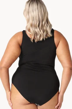 One Pieces|Capriosca Zip High Neck One Piece Wildflowers