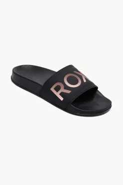 Footwear|Roxy Womens Slippy Ii Slide Black/rose