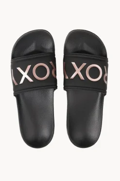 Footwear|Roxy Womens Slippy Ii Slide Black/rose