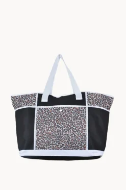 Beach Bags|Bags|Cherry Red XLarge Nylon Zip Beach Bag Leopard