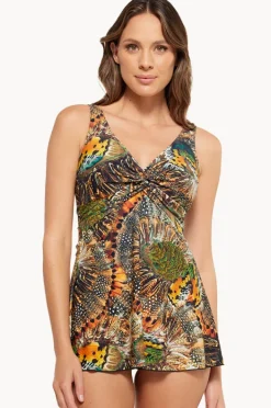 One Pieces|Togs Swimwear Zambia Twist Swim Dress Multi