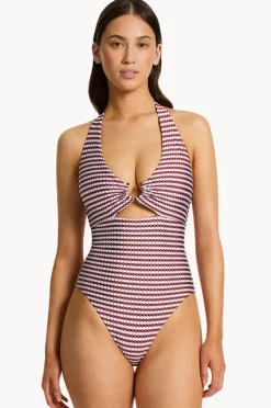 One Pieces|Jets Zarla Geo Tie Halter One Piece