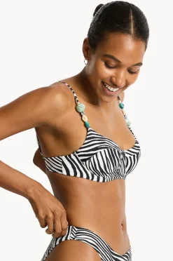 Bikini Tops|Sea Level Zebralis Balconette Bra Black