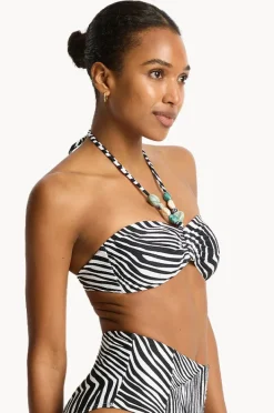 Bikini Tops|Sea Level Zebralis Ring Bandeau Black
