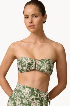Bikini Tops|Monte u0026 Lou Zeni Bilgola Bandeau Olive