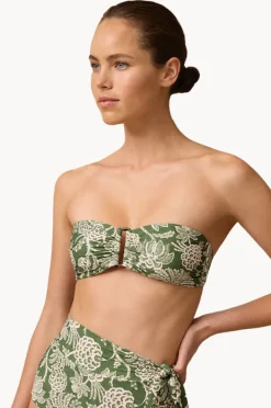 Bikini Tops|Monte u0026 Lou Zeni Bilgola Bandeau Olive