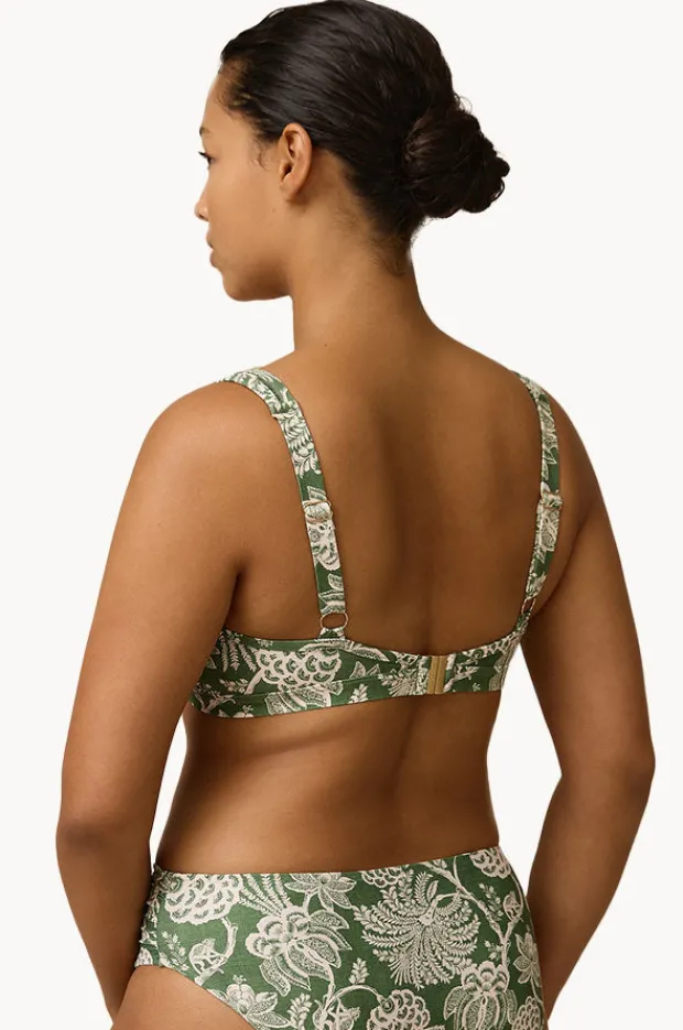 Bikini Tops|Monte u0026 Lou Zeni D/DD Cup Longline Tri Olive