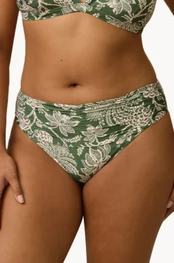 Bottoms|Monte u0026 Lou Zeni Mid Rise Ruched Pant Olive