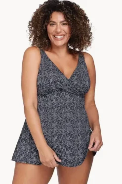 One Pieces|Artesands Zig Zag Delacroix Swim Dress Zig zag black