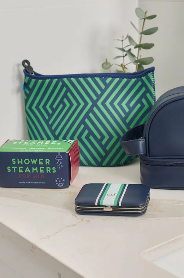 Travel|Bags|Annabel Trends Zig Zag Neoprene Wet Bag Navy/green