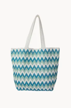 Beach Bags|Bags|Gregory Ladner Zigzag Tote Aqua